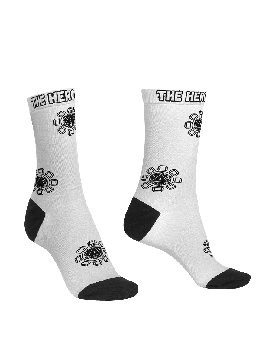 White Eco Friendly "Hero Table" Crew Socks product image (1)