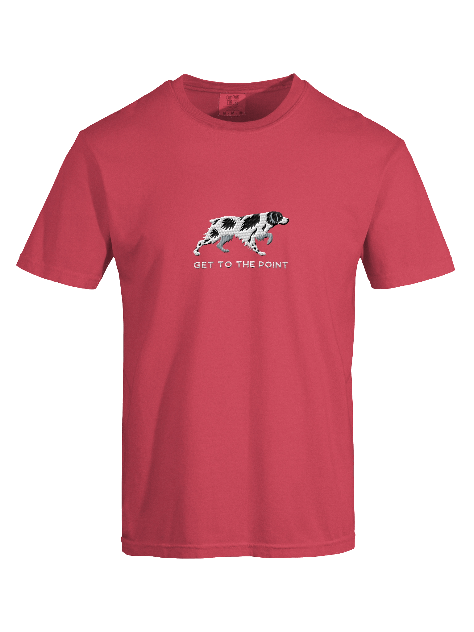 Get to the Point T-Shirt(Embroidered) of a Brittany Spaniel(Black & White) product image (47)