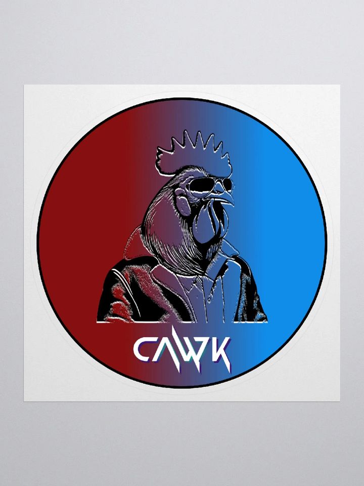 Round cawk kiss cut sticker product image (3)