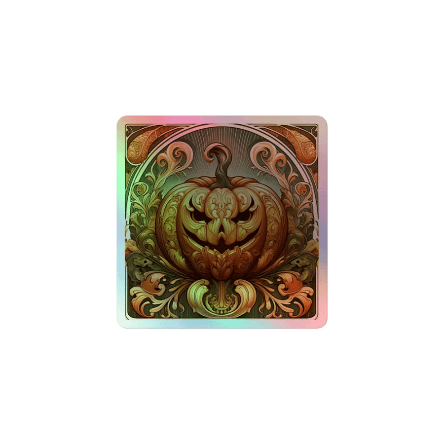 Carved Jack O' Lantern Vinyl Sticker – Spooky Halloween Decor product image (1)