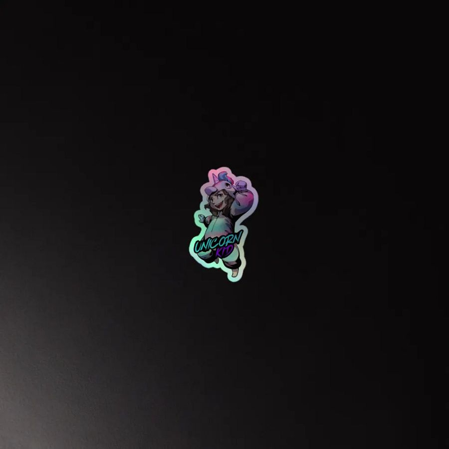 Unicorn Kid Holographic Kiss-Cut Sticker product image (4)