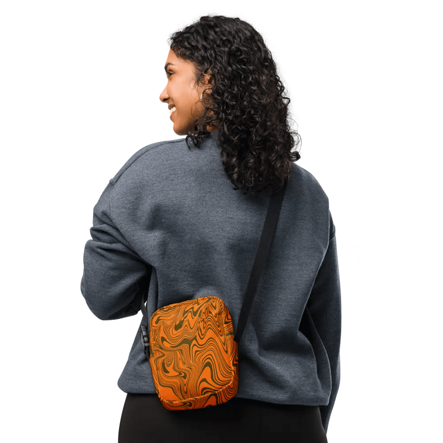Utility Crossbody Bag - Abstract Orange Swirls product image (6)