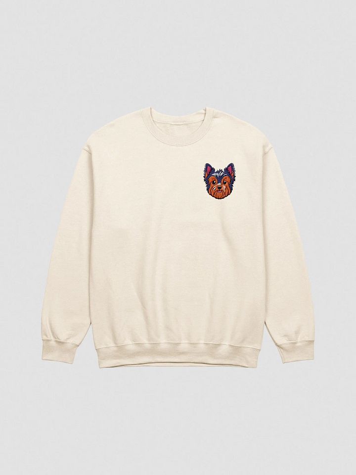 Cheerful Yorkie Cartoon Crewneck Sweatshirt product image (1)