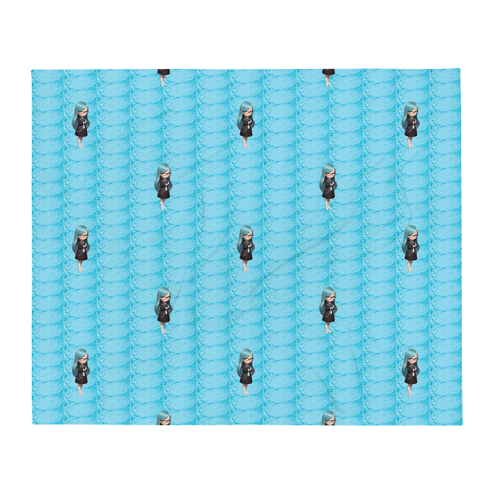 (Aqua CHIBI) K Throw Blanket product image (1)