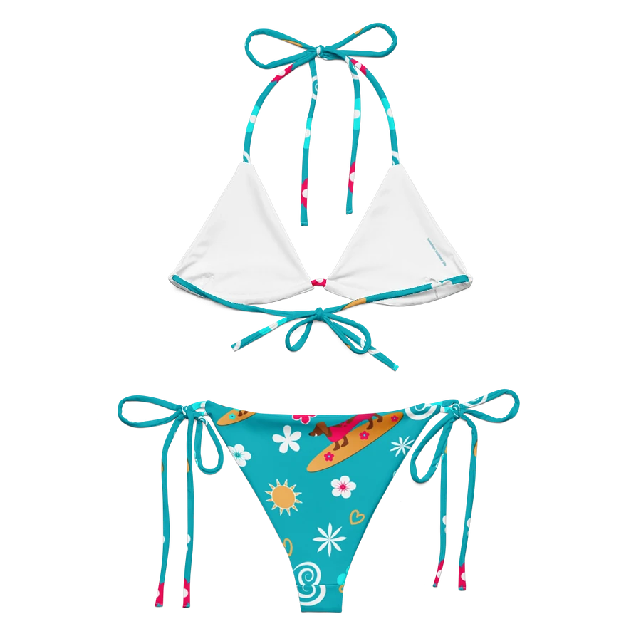 Surfing Dachshund Pattern String Bikini product image (5)