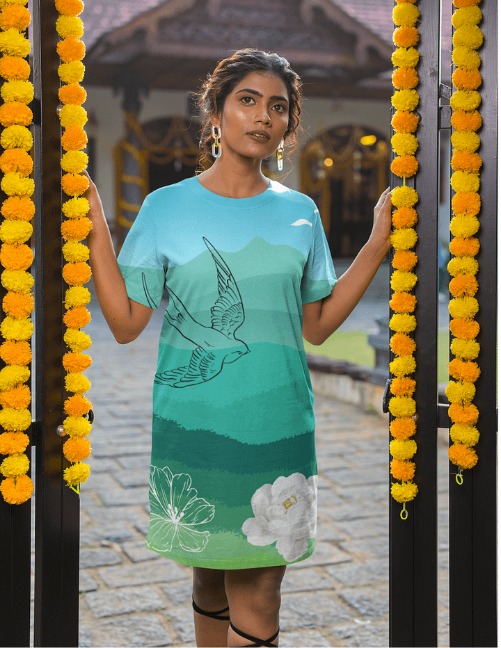 Bird in Flight Floral Horizon product image (1)
