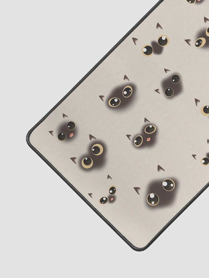 Cute Siamese Cat Faces (Yellow Eyes) Desk Mat 12" x 18" product image (2)