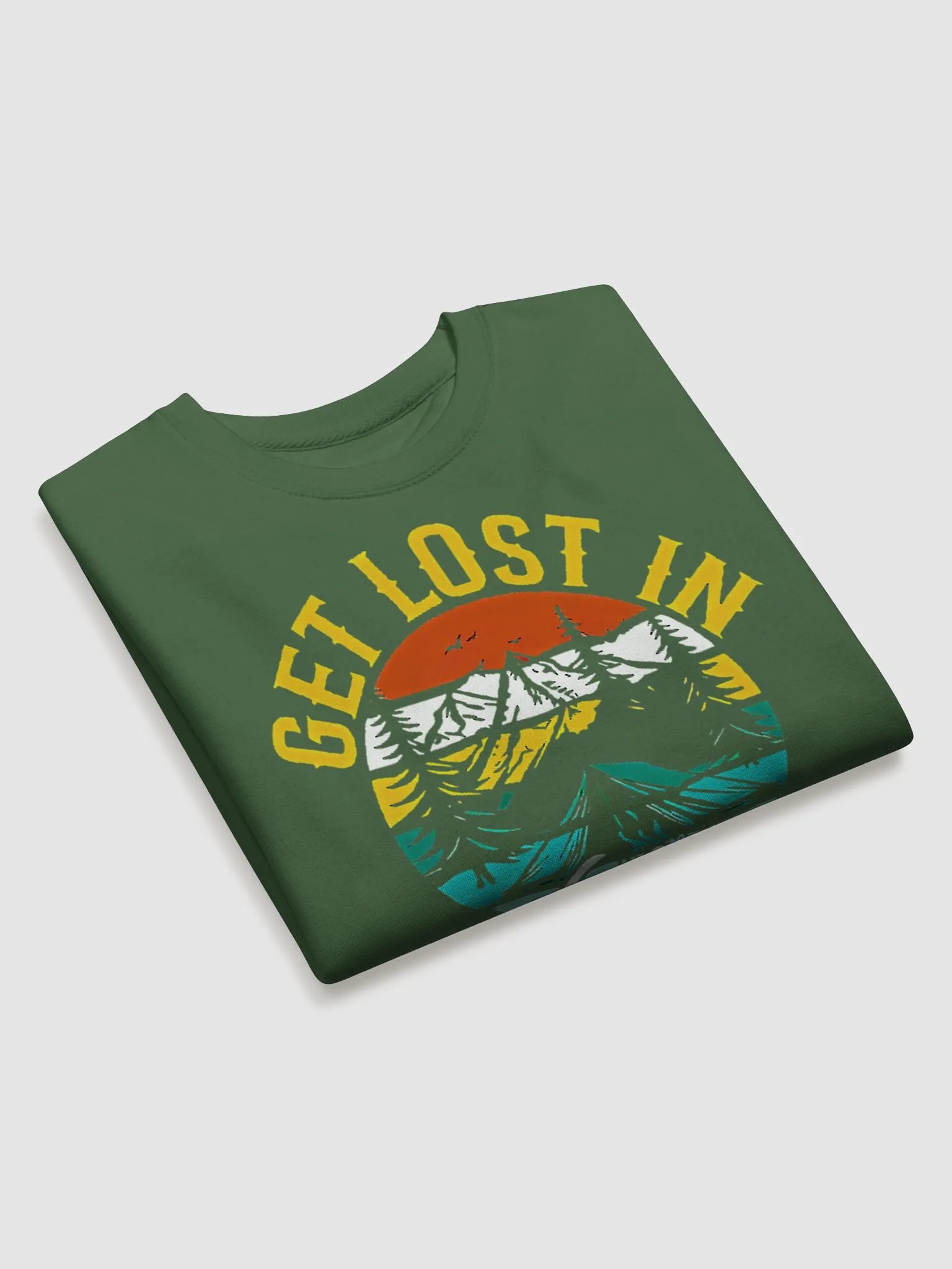 Get Lost in Nature - Retro Adventure Design with Scenic Landscape product image (1)