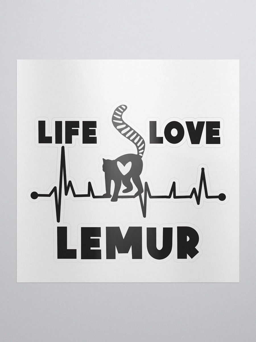 Life Love Lemur Kiss-Cut Sticker product image (1)