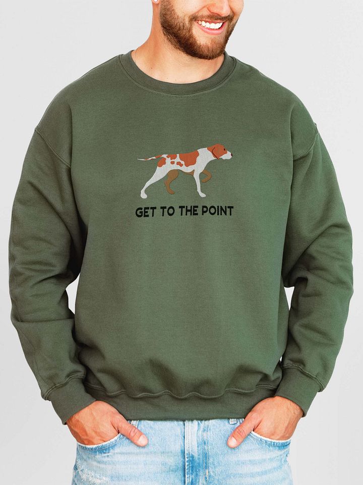 Get to the Point Sweatshirt (Embroidered) of an English Pointer(Orange) product image (2)