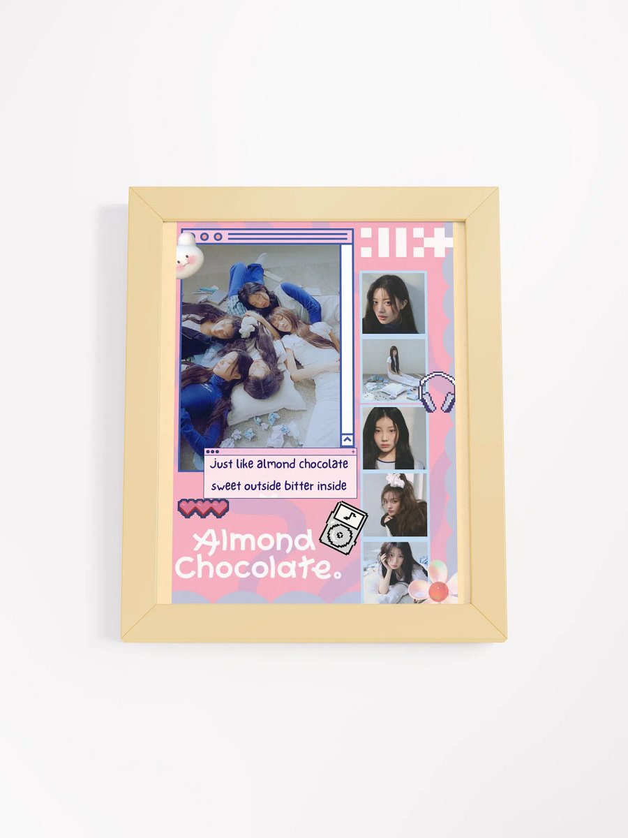 ALMOND CHOCOLATE -ILLIT Collage Framed Poster product image (1)