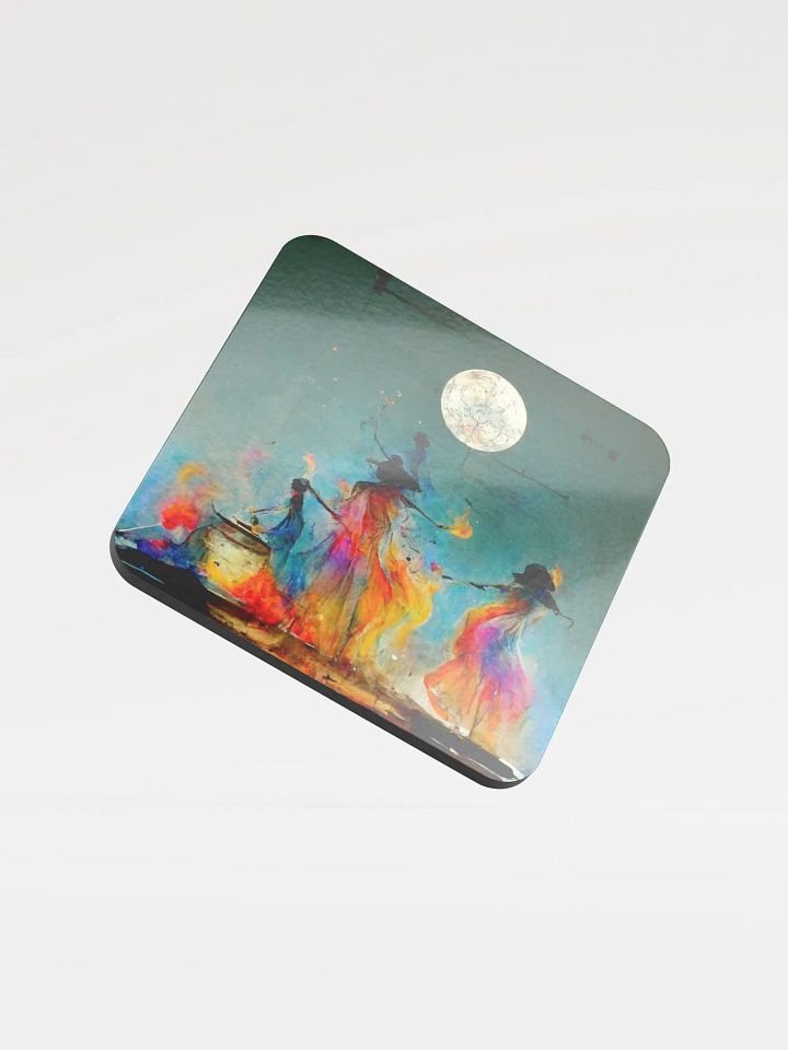 Mystical Gathering Glossed Cork Coaster product image (1)