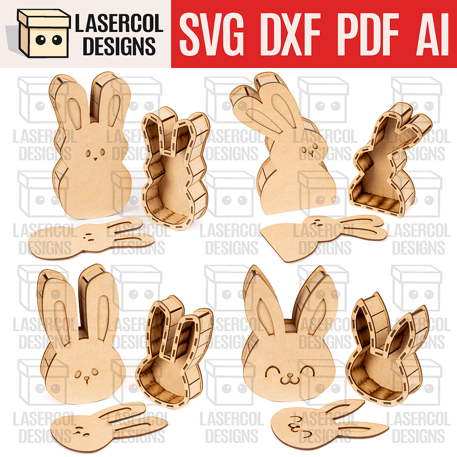 Easter Boxes Bundle (Set 1-2-3-4) - Laser Cut Files product image (1)