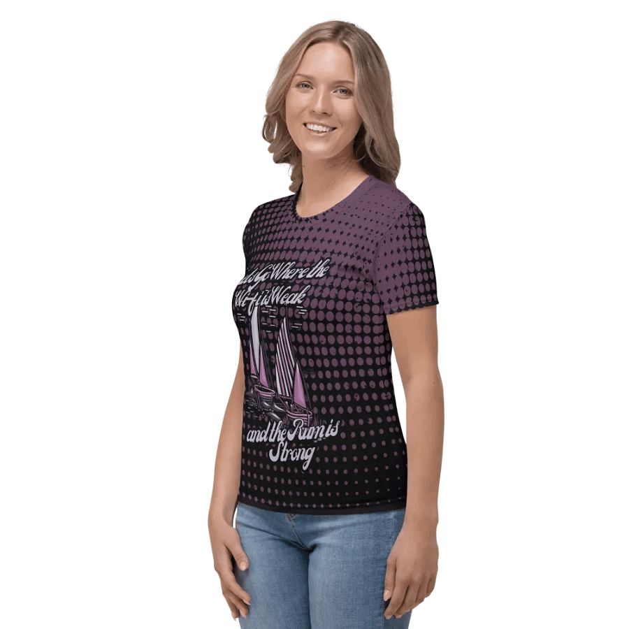 Lets Go where the Wifi is Weak and the Rum is Strong All Over Print T-shirt product image (3)