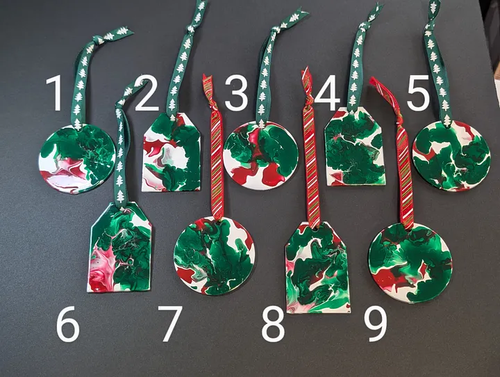 Acrylic Pour Painting Ornament product image (2)