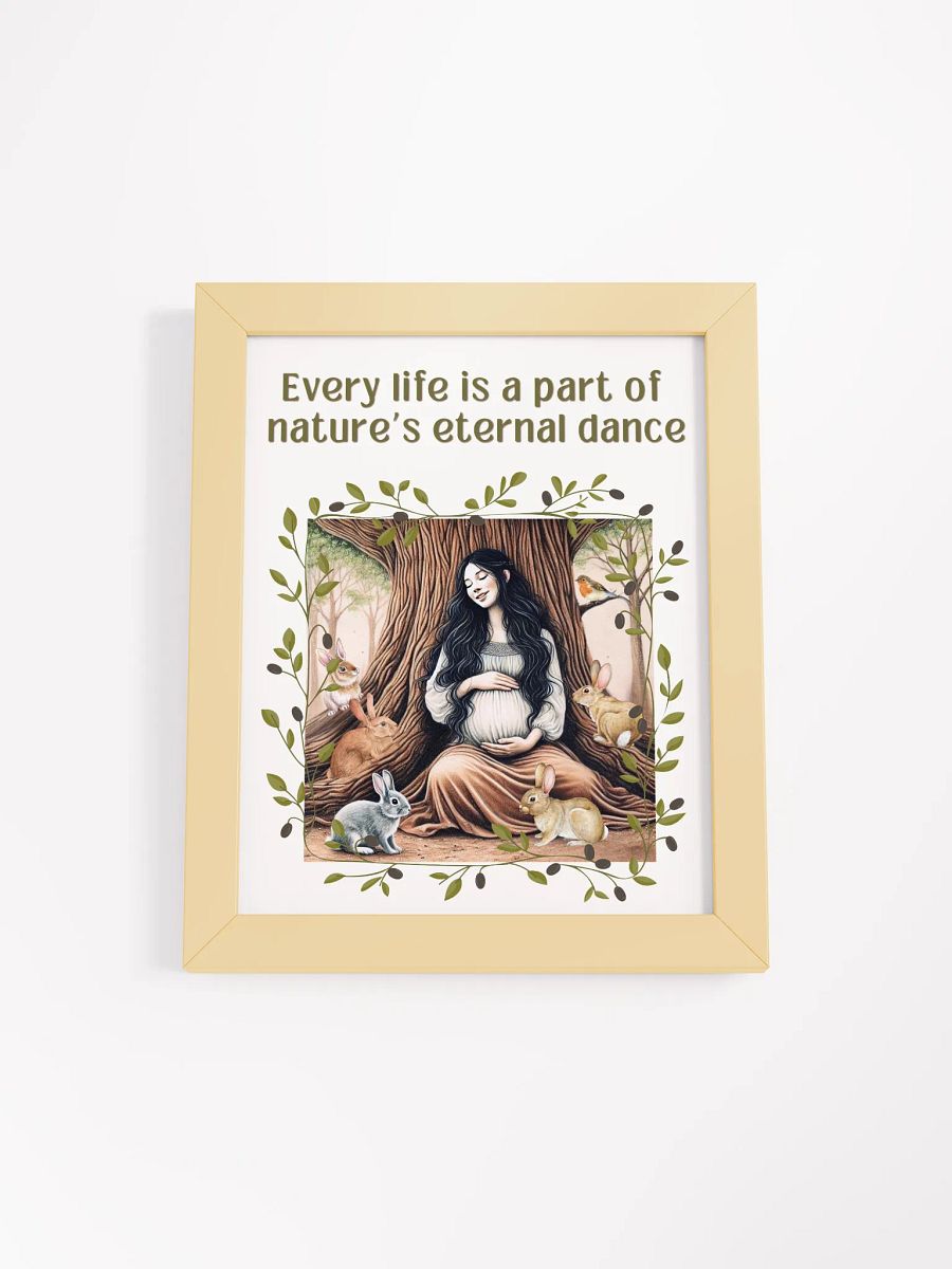 Pregnant Woman in Forest Poster in Wood Frame product image (4)