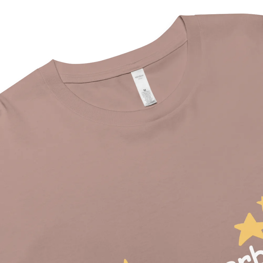 hyperverbal (comic sans with stars) printed crop top product image (49)
