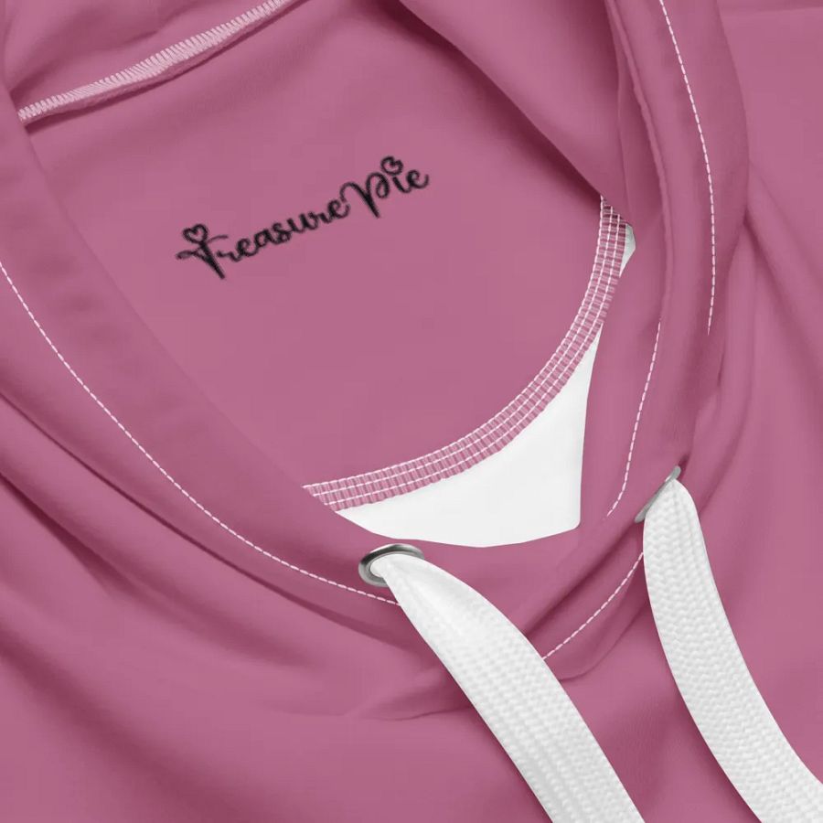 Plain Medium Dark Carnation Pink True Summer Unisex Recycled Polyester Heavyweight Premium Hoodie by Treasure Pie product image (7)