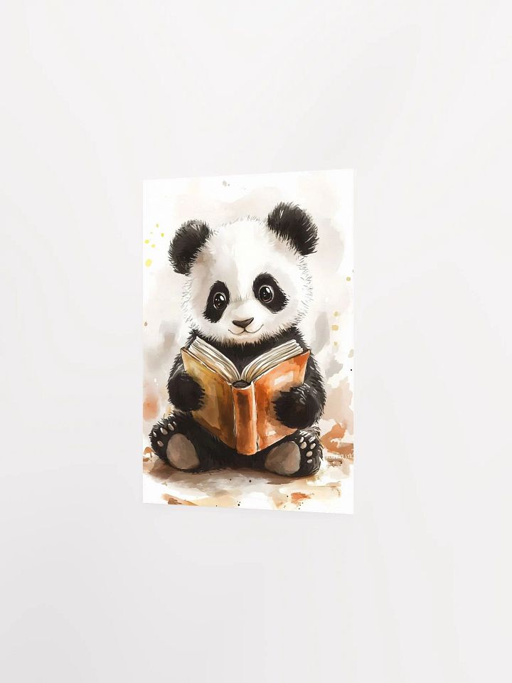 Cheerful Baby Panda Reading Poster product image (14)
