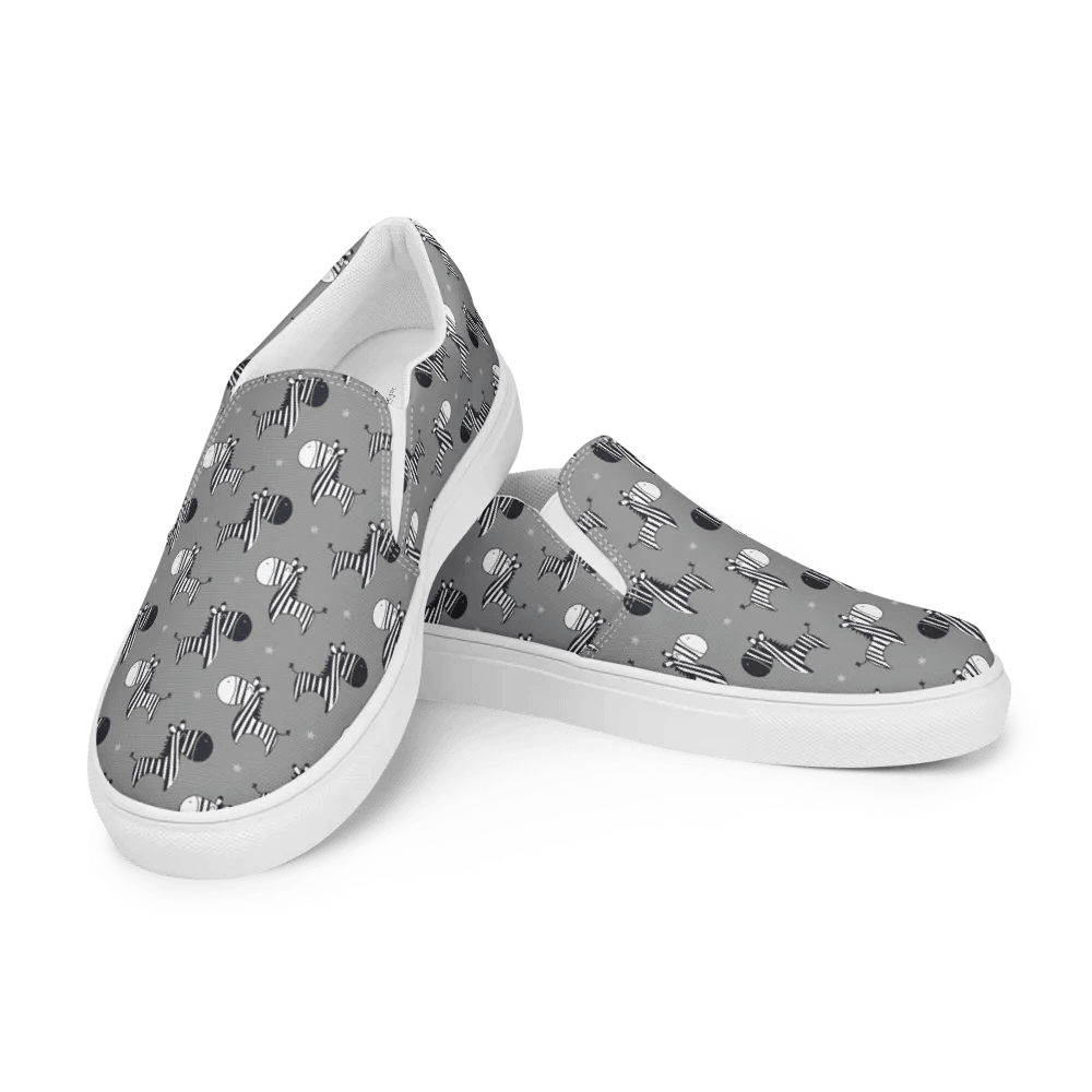 Kawaii Mystique Zebra Canvas Slip-Ons product image (1)