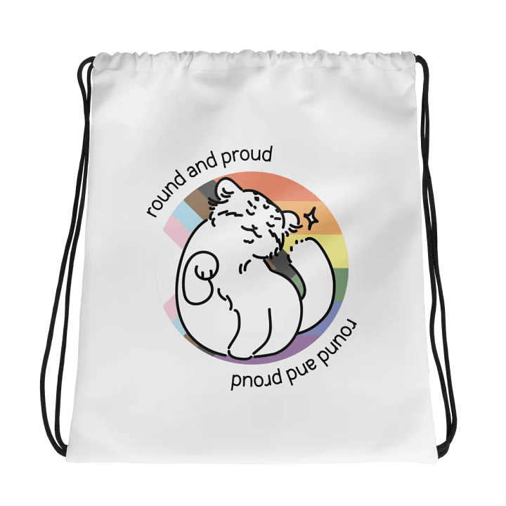 Round and Proud Manul Pride Pastels Version - Drawstring Bag product image (1)