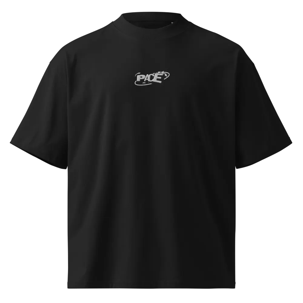 Embroidered Oversized Black Tee product image (1)