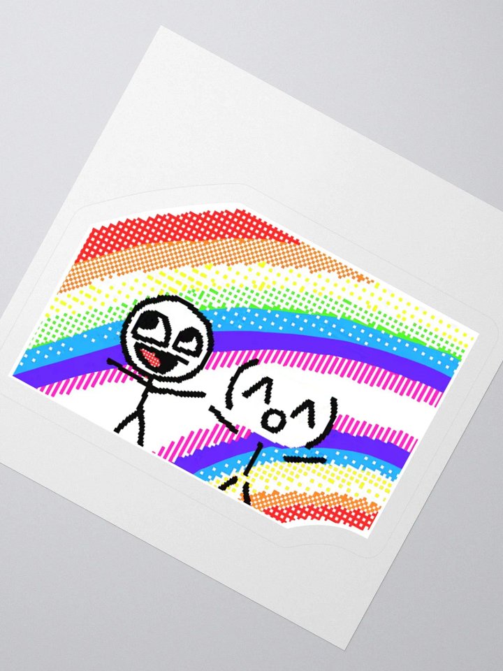 Nom Nom and Derp DOUBLE RAINBOW! (STICKER) product image (8)