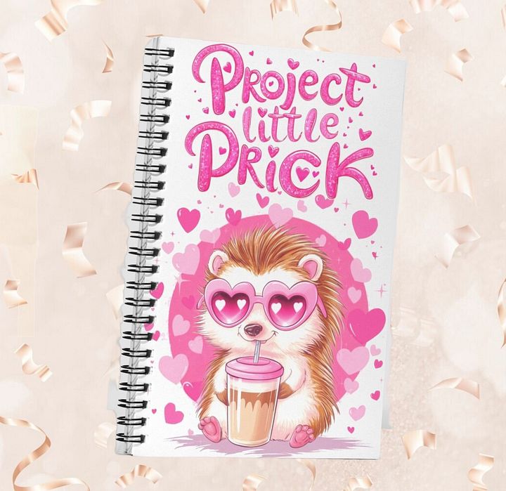 Adorable Hedgehog Heart Spiral Notebook product image (1)