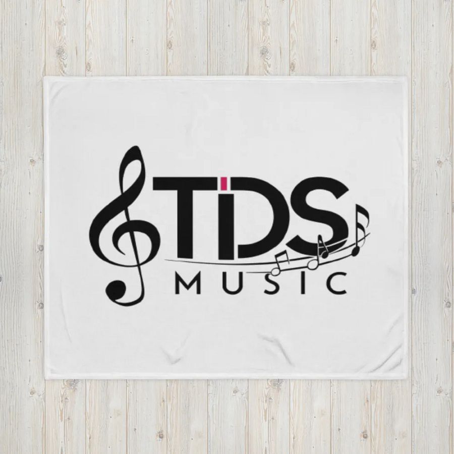 TDS Music Throw Blanket - White with Musical Design | Soft Polyester | Machine-Washable product image (3)