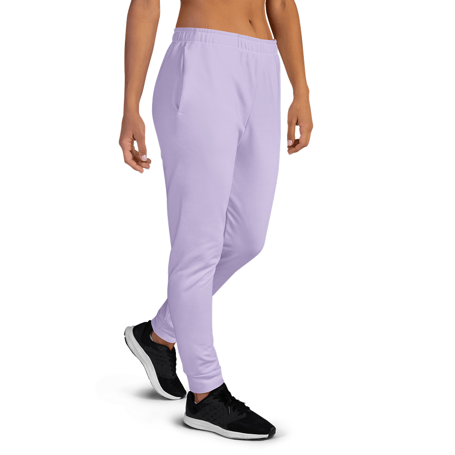 Soft Lilac Solid Color Women's Fleece Sweatpants product image (4)