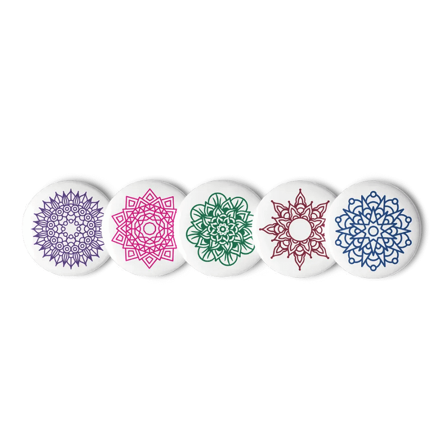 set of Pin buttons (Mandalas) product image (4)