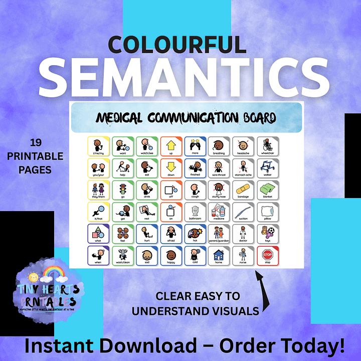 Printable Communication Boards for Kids | 12 Pages of Visual Vocabulary | SEN, AAC, Non-Verbal, Back to School, Feelings, Medical product image (1)
