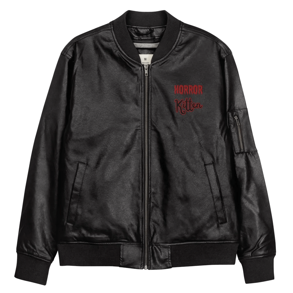 Horror Kitten Faux Leather Jacket product image (10)