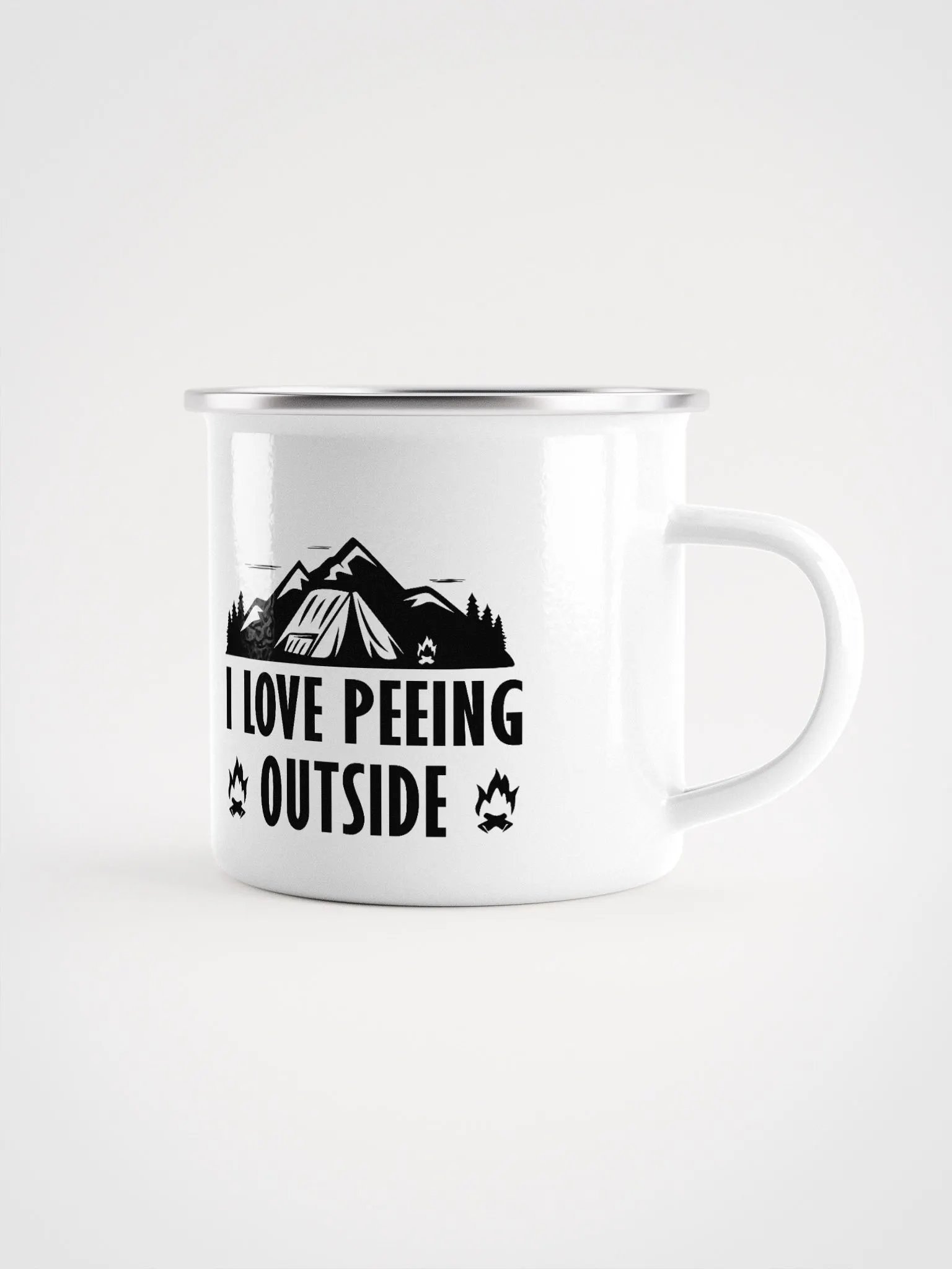 I Love Peeing Outside Enamel Mug product image (1)