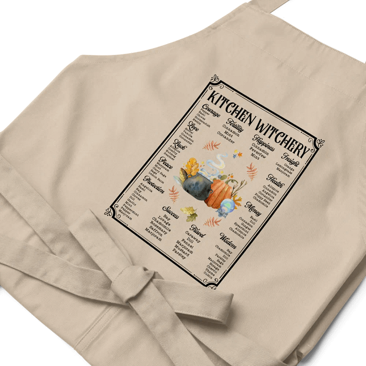 Kitchen Witchery Spell & Potion Ingredients APRON - Witchy, Kitchen Witch, Magic Kitchen Gift product image (1)