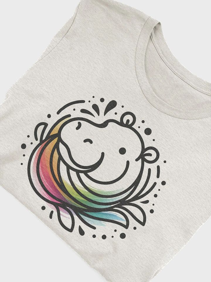 Rainbow Hippo T-Shirt, Cute Minimalist Hippo Design, Whimsical Animal Tee, Fun Colorful Wildlife Shirt, Gift for Animal Lovers product image (2)