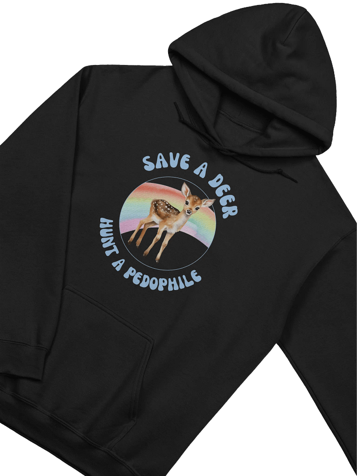 Save A Deer Hunt A Pedophile Rainbow Hoodie product image (2)