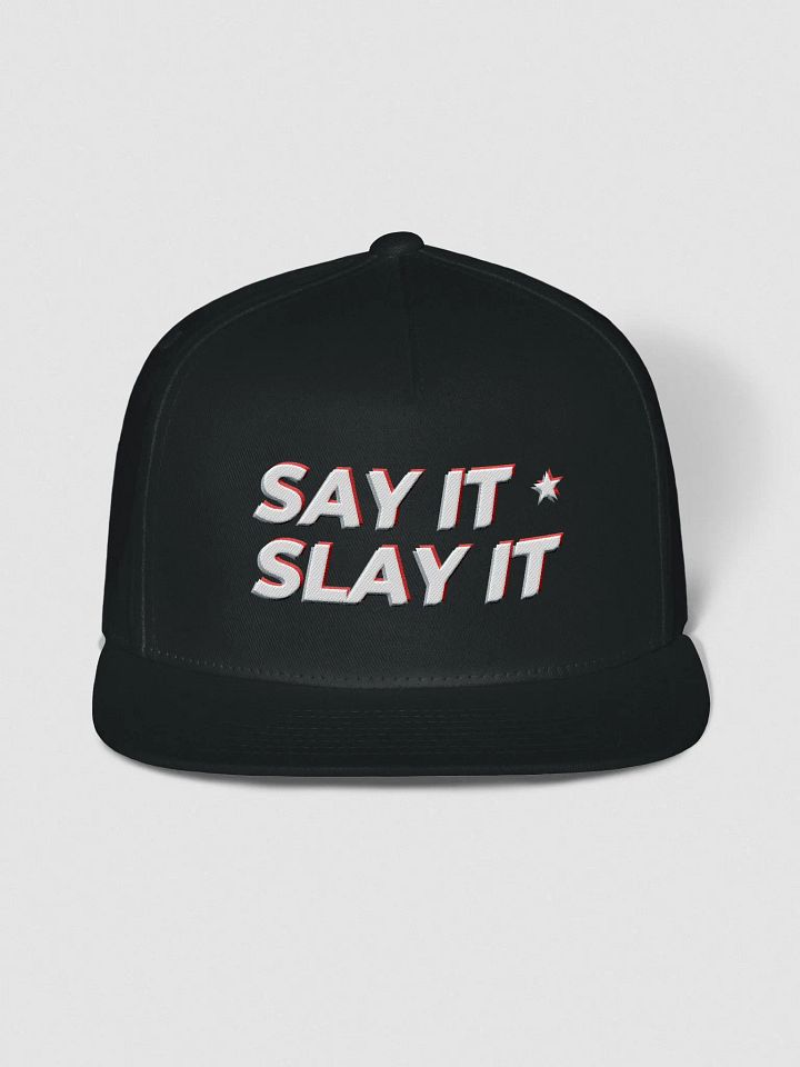 (Embroidered) Flat Snapback Cap - Say It Slay It product image (1)