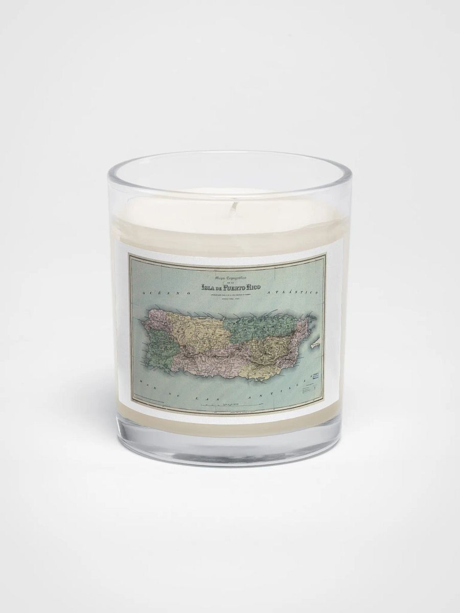 Vela de cera de soja blanca - Mapa Provincial, Departamentos, Puerto Rico product image (1)