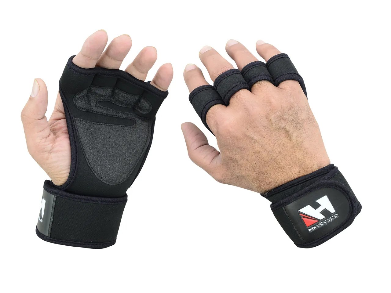 New ProducFitness Hubb Weight Lifting Gloves with Long Wrist Strap Open Gym Gloves for Ment product image (1)