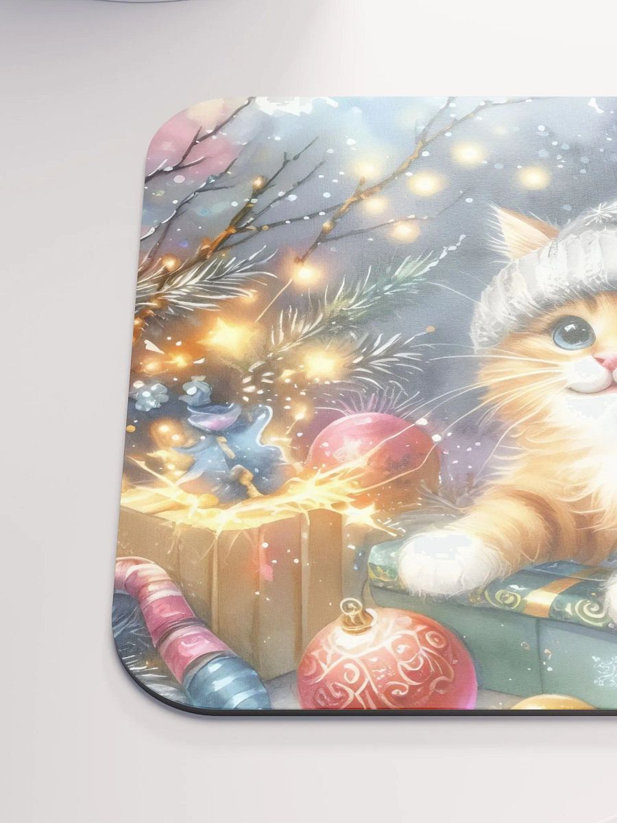 Festive Kitten in a Knit Hat Mause Pad product image (7)