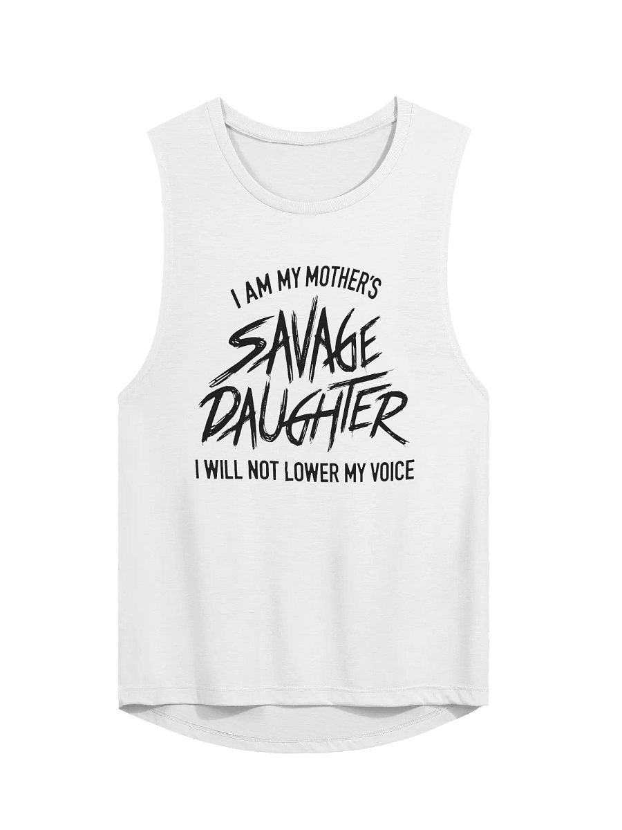Savage Daughter Women's Flowy Muscle Tank (black print) product image (3)