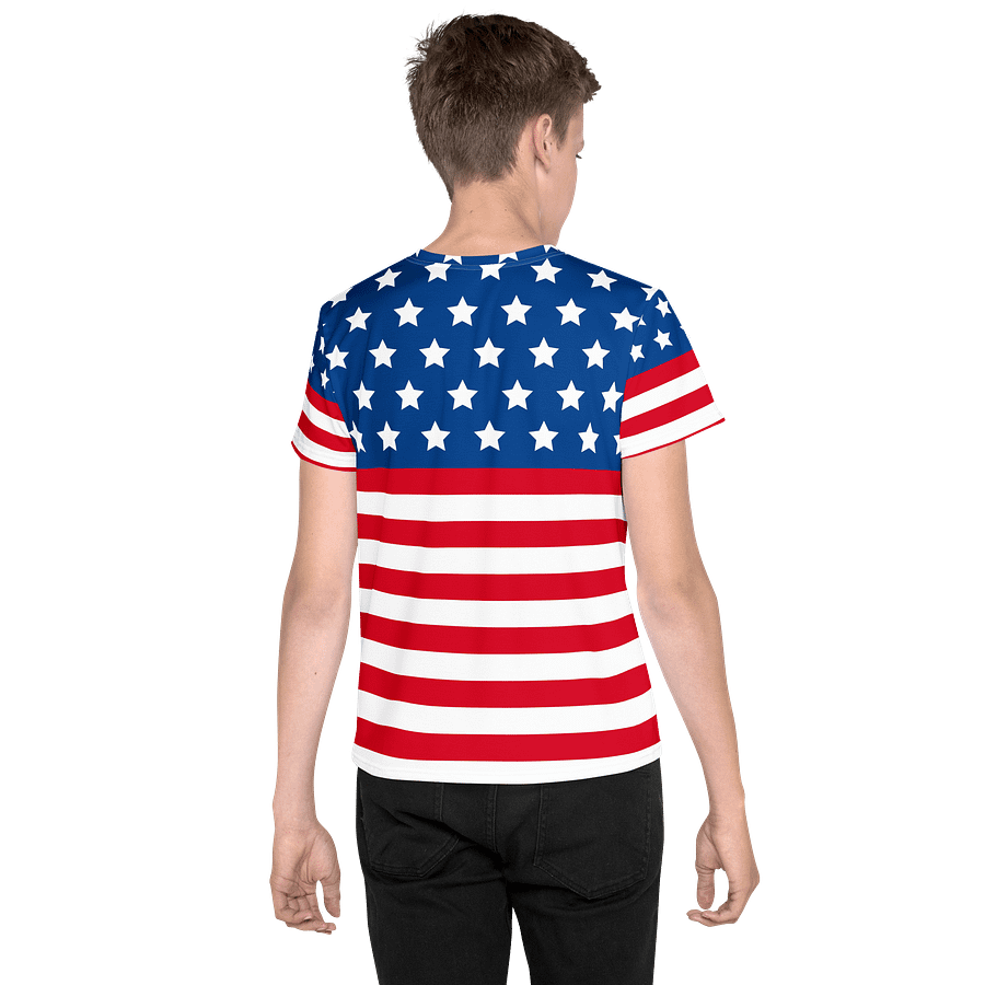 Starry Stripes Youth Crew Neck Tee product image (2)