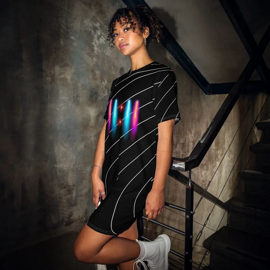11:11 Parallel Void All-Over T-Shirt Dress product image (12)