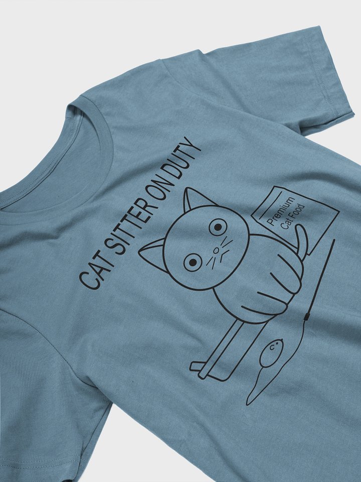 Cat Sitter on Duty (Black Print) - Unisex Adult Super Soft Lightweight T-shirt product image (2)