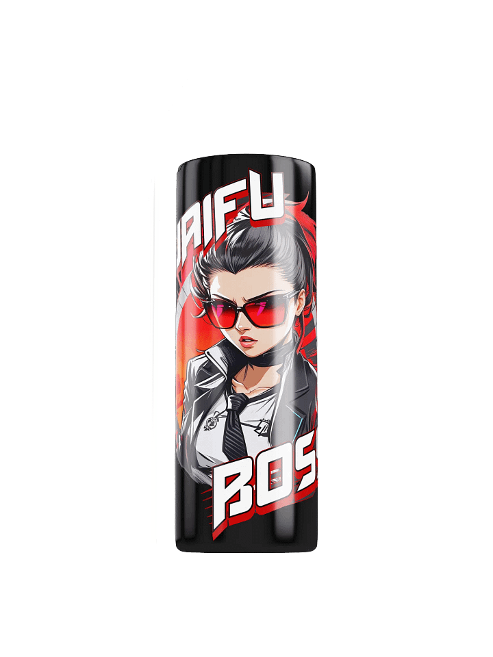 Waifu Boss 20 oz Skinny Stainless Steel Tumbler - Black - v1 product image (1)