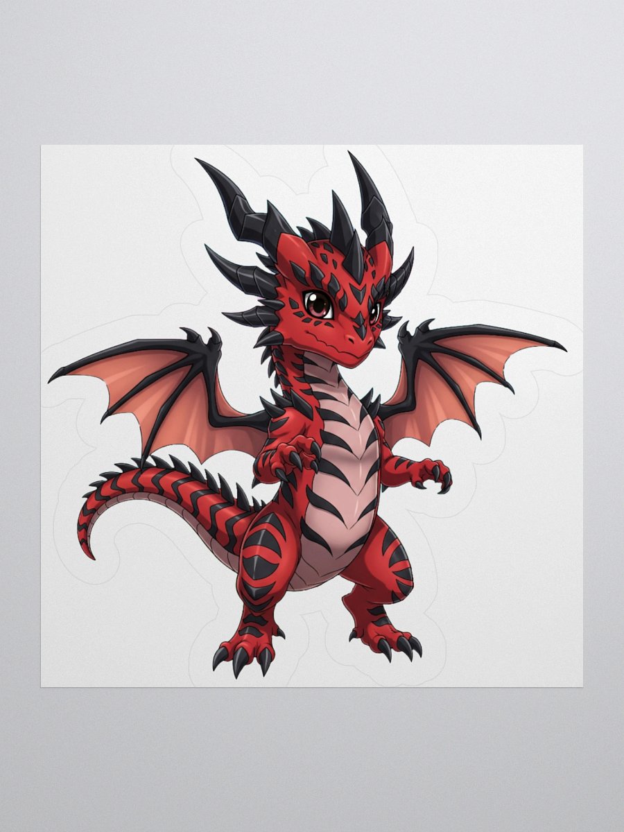 Meanie baby dragon sticker! product image (1)
