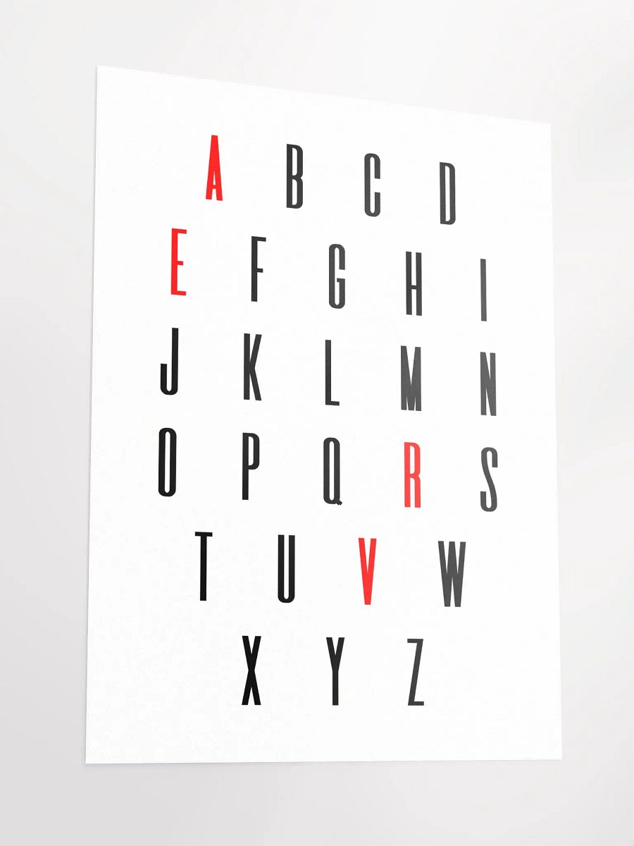 ALPHABET POSTER WHITE + FREE SHIPPING product image (3)