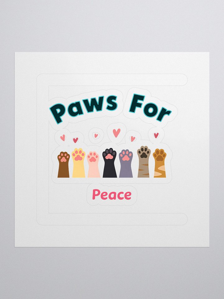 Paws For Peace Kiss Cut Stickers product image (1)