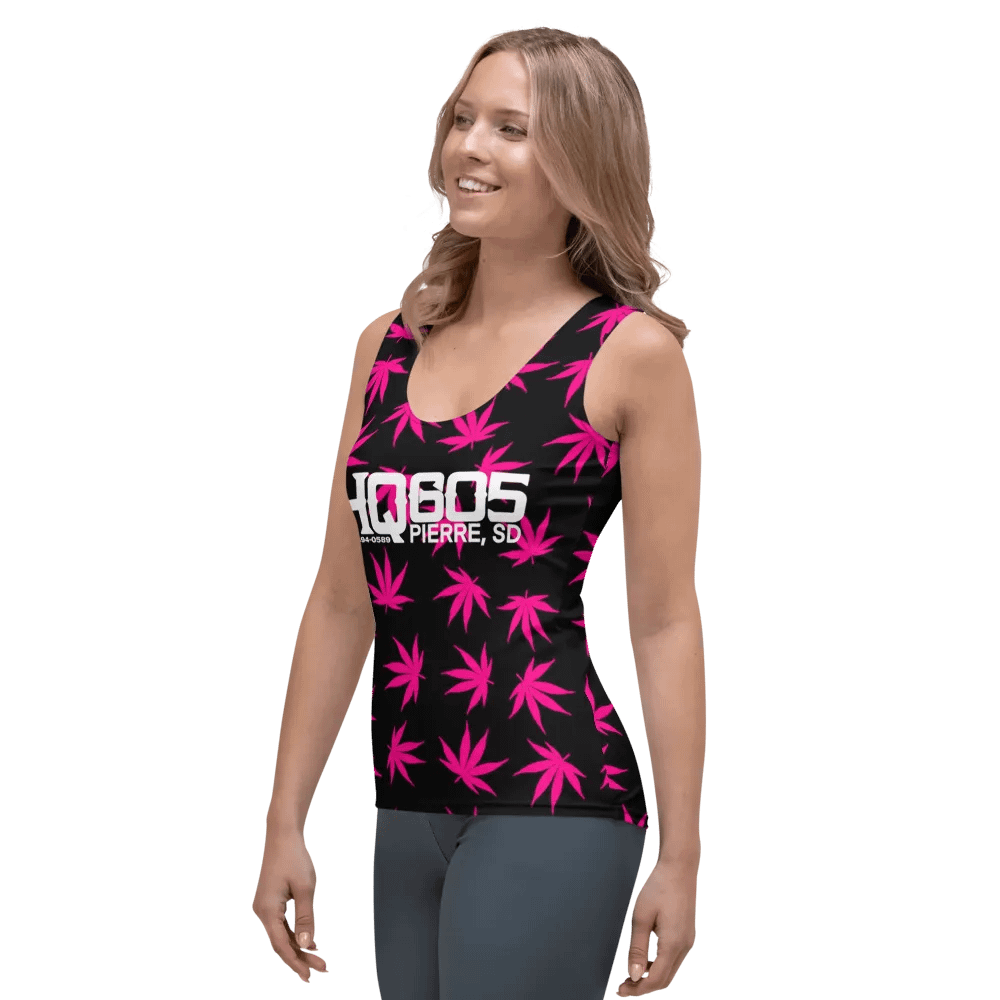 Copy of HempQuarters Pink Marijuana Tank Top product image (5)